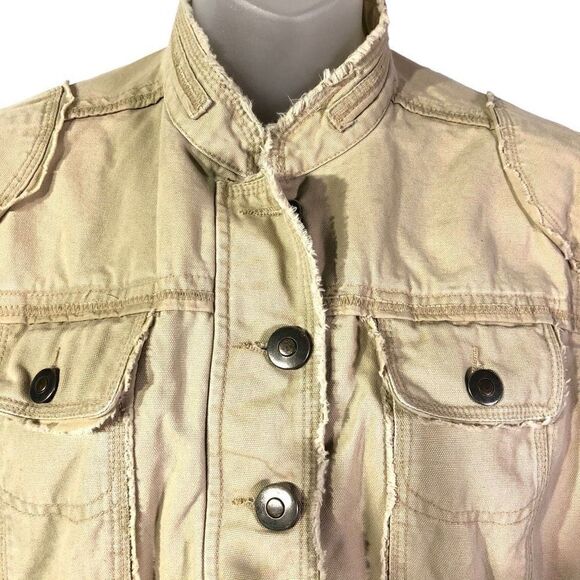 Personal Identity Teen's Close Neck Cropped Denim Jacket Size XL/15 - Picture 4 of 16